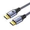 VegGieg Displayport 16K 60Hz 8K 240Hz 4K 240Hz 80 Gbps HDR ARC Örgülü DP 2.1 Kablo 3 M