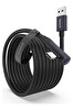 Syntech 5 M USB-C Vr Kablo – Quest2-Quest Pro-Pico 4 Uyumlu Siyah Bağlantı Kablosu