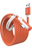 Syntech 5 M USB-C Vr Kablo Quest2-Quest Pro-pico 4 Uyumlu Turuncu Bağlantı Kablosu