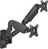 Gameon GO-5008 Yaylı Destekli Duvara Monte Çift Monitör Kolu 17"-32" 9 KG