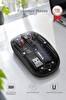Torima TM23 Şeffaf Çift Modlu Fare Bluetooth 5.2 - 2.4G Kablosuz Mouse Siyah