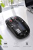 Başkenttekno Şeffaf Çift Modlu Fare Bluetooth 5.2 - 2.4G Kablosuz Mouse TM23 Siyah