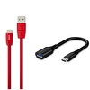 Philips 5A 100W UsbA to Type-C 1.8 M Hızlı Şarj ve Data Kablosu ve ScHitec Type-C to UsbA 3.0 OTG Dönüştürücü Adaptör