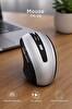 Başkenttekno TM08 Mouse Yan Tuşlu Optik Kablosuz Fare Gri