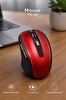 Başkenttekno TM08 Mouse Yan Tuşlu Optik Kablosuz Fare Kırmızı