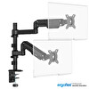 Ergoflex S16 Çift Kol 22-35" Amortisörlü 2-9 KG 2026 Versiyon Gri Monitör Standı