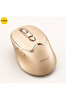 Piyatech XK-M02 Şarj Edilebilir Sessiz Kablosuz Mouse Bluetooth 2.4 GHz Çift Mod Altın