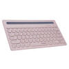 Everest KB-BT84 Bluetooth Şarjlı Ultra İnce Türkçe Q Kablosuz Klavye Pembe Gri