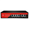 Ezcool EZ-04PSE 65W PoE Yönetilemez 6 Port Switch