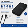 ScHitec 2.5 HDD/SSD USB 3.0 Type-C Harici Disk Kutusu Artı Type-C to Type-C Kablo USB-A Çeviricili