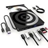 Valkyrie USB 3.0 Type-C Hub SD TF Kart Okuyucu 4 USB Portlu İnce Taşınabilir Harici CD DVD Okuyucu Yazıcı