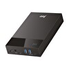 Juo JHD40 2.5 ve 3.5" USB 3.1 Type-C 5 Gbps 3 Port USB Hub 24 TB Destekli SATA HDD SSD Harici Disk Kutusu