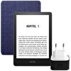 Amazon Kindle Paperwhite 5 6.8" 8 GB Reklamlı Siyah E-Kitap Okuyucu - Orijinal Lacivert Kılıf ve Şarj Adaptörü