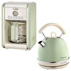 Ariete Vintage Yeşil Filtre Kahve Makinesi ve Vintage 1.7 L Kettle Seti