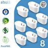 Shuii PurePro I Su Arıtma Sürahi Filtresi (8 Adet Filtre) I Jugg ve Brita Maxtra+ Pro ile Uyumlu