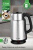 Kiwi KK-3334 Su Isıtıcı 2.2 L Paslanmaz Çelik 360 Derece Kablosuz Gizli Rezistans