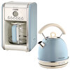 Ariete Vintage Mavi Filtre Kahve Makinesi ve Vintage 1.7 L Kettle Seti
