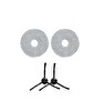 Robotyedek Roborock Q Revo Master Siyah Uyumlu Mop ve Yan Fırça 4 Parça
