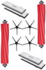 Rovexa Roborock S7 MaxV & MaxV Ultra Uyumlu 10 Parça Siyah Yan Fırçalı Set