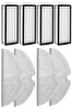Rovexa Roborock Q8 & Q8 Max Uyumlu 4 Adet Hepa Filtre 4 Adet Mop Fiber Paspas