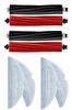 Rovexa Roborock S8 Sonic Uyumlu 2 Adet Ana Fırça 4 Adet Mop Fiber Paspas