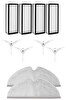 Rovexa Roborock Q8 & Q8 Max Uyumlu 4 Adet Hepa Filtre 4 Adet Beyaz Yan Fırça 2 Adet Mop Fiber Paspas