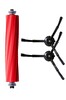 Rovexa Roborock QRevo Pro Uyumlu 1 Adet Ana Fırça 2 Adet Siyah Yan Fırça