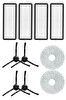 Rovexa Roborock QRevo MaxV Uyumlu 4 Adet Hepa Filtre 4 Adet Siyah Yan Fırça 2 Adet Mop Fiber Paspas