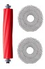 Rovexa Roborock QRevo S Uyumlu 1 Adet Ana Fırça 2 Adet Mop Fiber Paspas