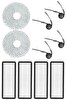Rovexa Roborock QRevo C Uyumlu 4 Adet Hepa Filtre 4 Adet Yan Fırça 2 Adet Mop Fiber Paspas