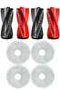 Rovexa Roborock QRevo Edge Uyumlu 2 Adet Ana Fırça 4 Adet Mop Fiber Paspas
