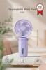 Torima F57 Şarjlı El Vantilatörü Masaüstü Stantlı 3 Kademeli Taşınabilir Mini Fan Mor