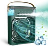 Başkenttekno Type-C Girişli 3 Kademeli Taşınabilir Gece Lambalı Buharlı  600 ML Masaüstü Mini Klima Yeşil
