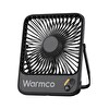 Warmco D3 10.000mAh Şarjlı Masaüstü Vantilatör Dijital Göstergeli Taşınabilir Powerbank Soğutucu Fan Siyah