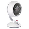 Juo Q3 Şarjlı Masaüstü Fan LED Işıklı Taşınabilir Mini Vantilatör 3 Kademeli Retro Beyaz