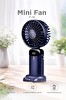 Başkenttekno F19 Şarjlı Masaüstü Vantilatör Dijital Göstergeli 90 Derece Katlanabilir Mini Fan Lacivert
