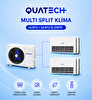 Quatech Multi Split Klima 12.000 + 18.000 Btu/h  1 Dış Ünite 36000 Btu/h A++ Enerji Sınıfı Konsol Tipi Inverter Klima