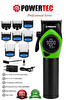 Powertec TR-5100 9000 RPM Dijital Ekran Şarjlı Berber Tipi Clipper Yeşil Profesyonel Saç Tıraş Makinesi