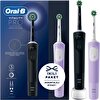 Oral-B Vitality Pro Siyah-Lila Şarjlı Diş Fırçası 2'li Avantaj Paket