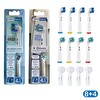 Denthauz Süper Set 3D Maxcare - X Cross Oral-B Uyumlu Diş Fırçası Başlıkları - Fırça Koruma Kapağı