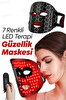 Sheland Pro Kumandalı 7 Renk Led Yüz Maskesi Esnek Silikon Yüz Şekline Göre Şekillenen Yüz Maskesi