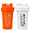 Cool Shaker Gym Shaker 550 ML Ölçekli ve Sızdırmaz Kapaklı Protein Shaker 2'li Set Turuncu-Beyaz