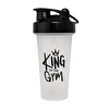 Cool Plastik King Of The Gym Shaker 650 ML Ölçekli ve Sızdırmaz Kapaklı Protein Shaker Şeffaf