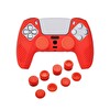 Cosmostech PS5 Controller Joystick Oyun Kolu Gamepad Uyumlu Silikon + 8'li Analog Koruyucu Turuncu