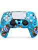 Cosmostech PS5 Dualsense Joystick Yüksek Kaliteli Esnek Şık Koruyucu Silikon Kılıf - Mavi Desenli