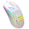 Rampage SMX-R85 Gentle 6400 DPİ RGB Ledli Süper Hafif Makrolu Beyaz Oyuncu Mouse