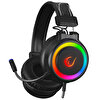 Rampage SN-R10 Alquist 3.5mm RGB Mikrofonlu Siyah Oyuncu Kulaklığı