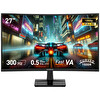 GameBooster GB-27C300FF 27" 300 Hz 0.5ms Curved FreeSync Adaptive Sync FHD Fast VA Gaming Monitör