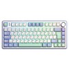 Aula F75 Mekanik RGB TKL Hot Swap GrayWood V4 Switch Kablosuz Makrolu Türkçe Q Klavye Pastel