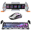 GravaStar K1 Pro Mekanik Gaming Klavye X Pro Kablosuz Optik Mouse ve Dijital Resim Çerçevesi Oyuncu Seti Cyberpunk